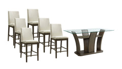 7 Pc Dapper Counter Height Table & 6 Chairs - Available at N Freeway & Grand Parkway
