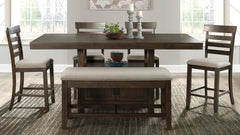 6pc Colorado Table, 4 Chairs and Bench
