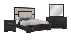 3 Pc Bellaire Queen Bedroom Set (Queen Bed, Dresser/Mirror, & Nightstand)
