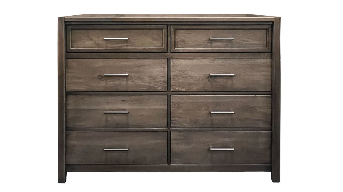 Aged Gray 8 Drawer Dresser