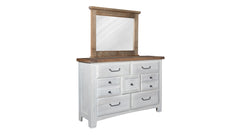 Alabaster Sea Biscuit Two Tone Arch Dresser & Mirror
