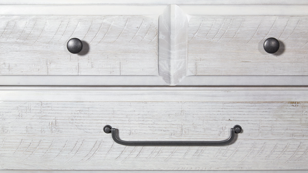 Alabaster Sea Biscuit Two Tone Arch Dresser & Mirror
