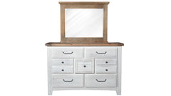 Alabaster Sea Biscuit Two Tone Arch Dresser & Mirror