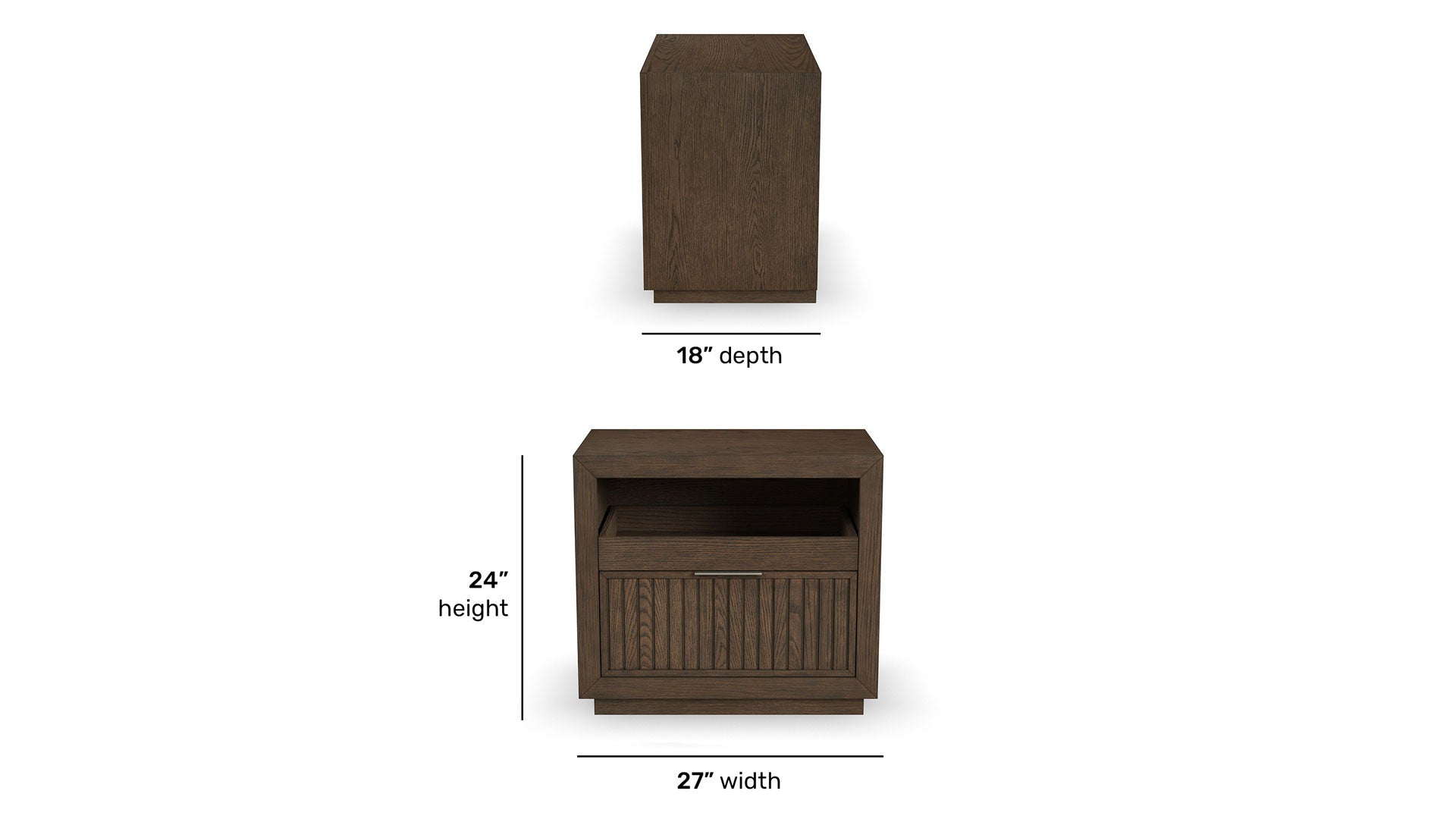 Athens Brownstone Qi Charging Nightstand