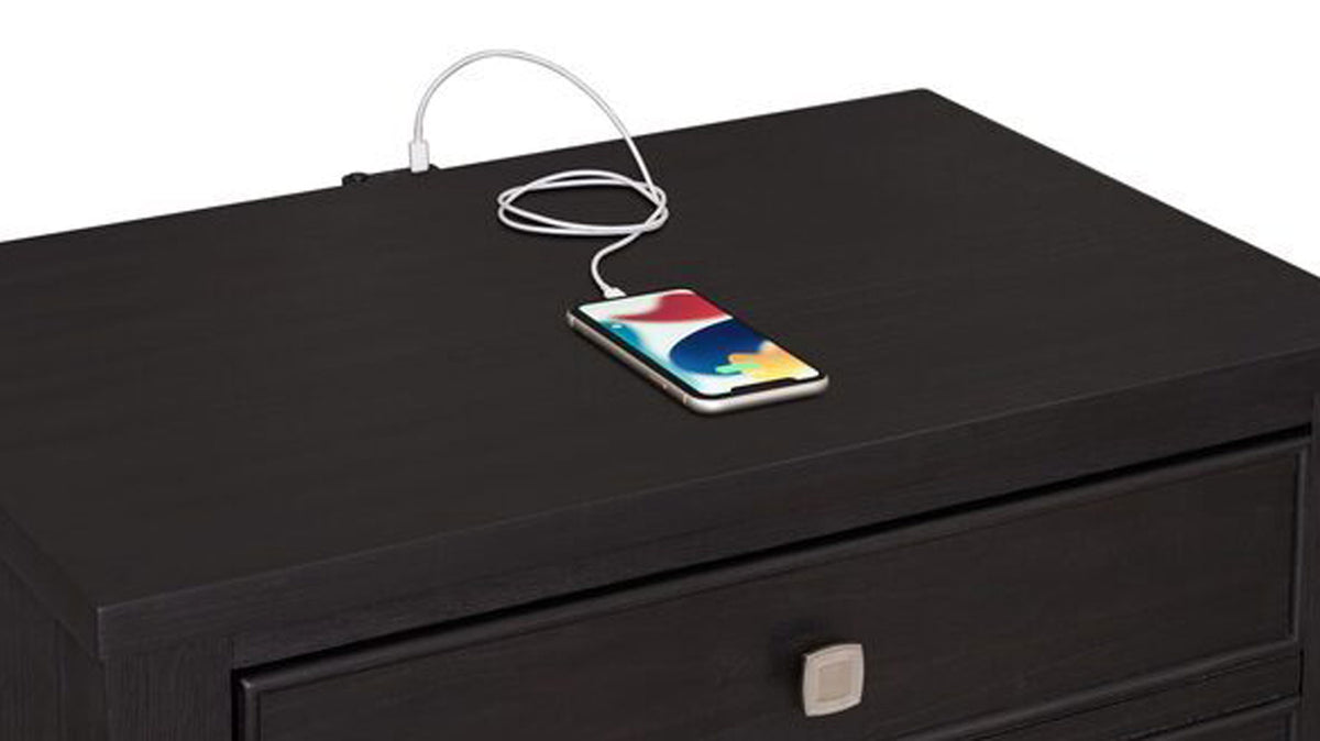 BURTON BLACK NIGHTSTAND