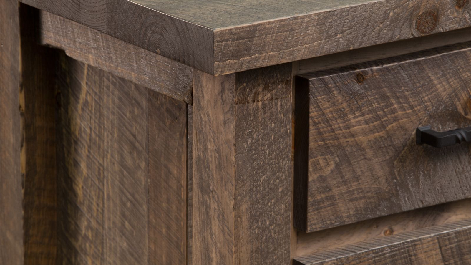 Uvalde Solid Wood Rustic 3 Drawer Nightstand