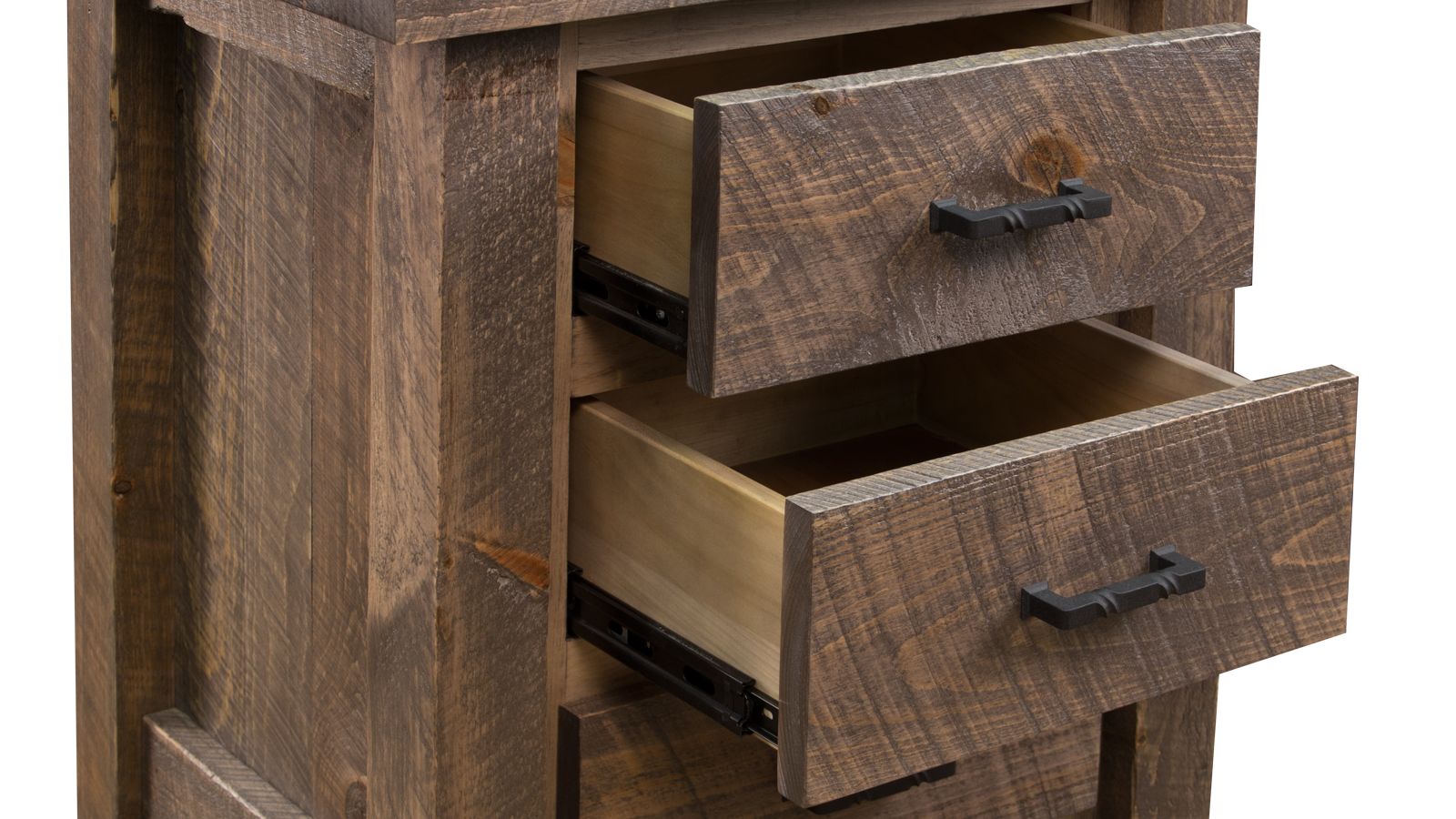 Uvalde Solid Wood Rustic 3 Drawer Nightstand
