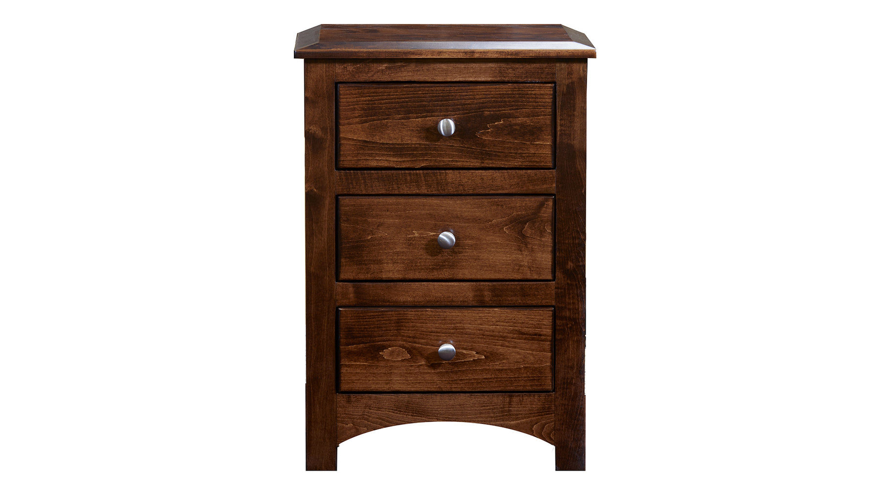 Finland Solid Maple 3 Drawer Nightstand