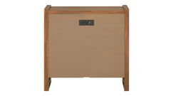 Taliesin 3 Drawer Nightstand | USB | Walnut Finish & Gunmetal | Gallery Furniture