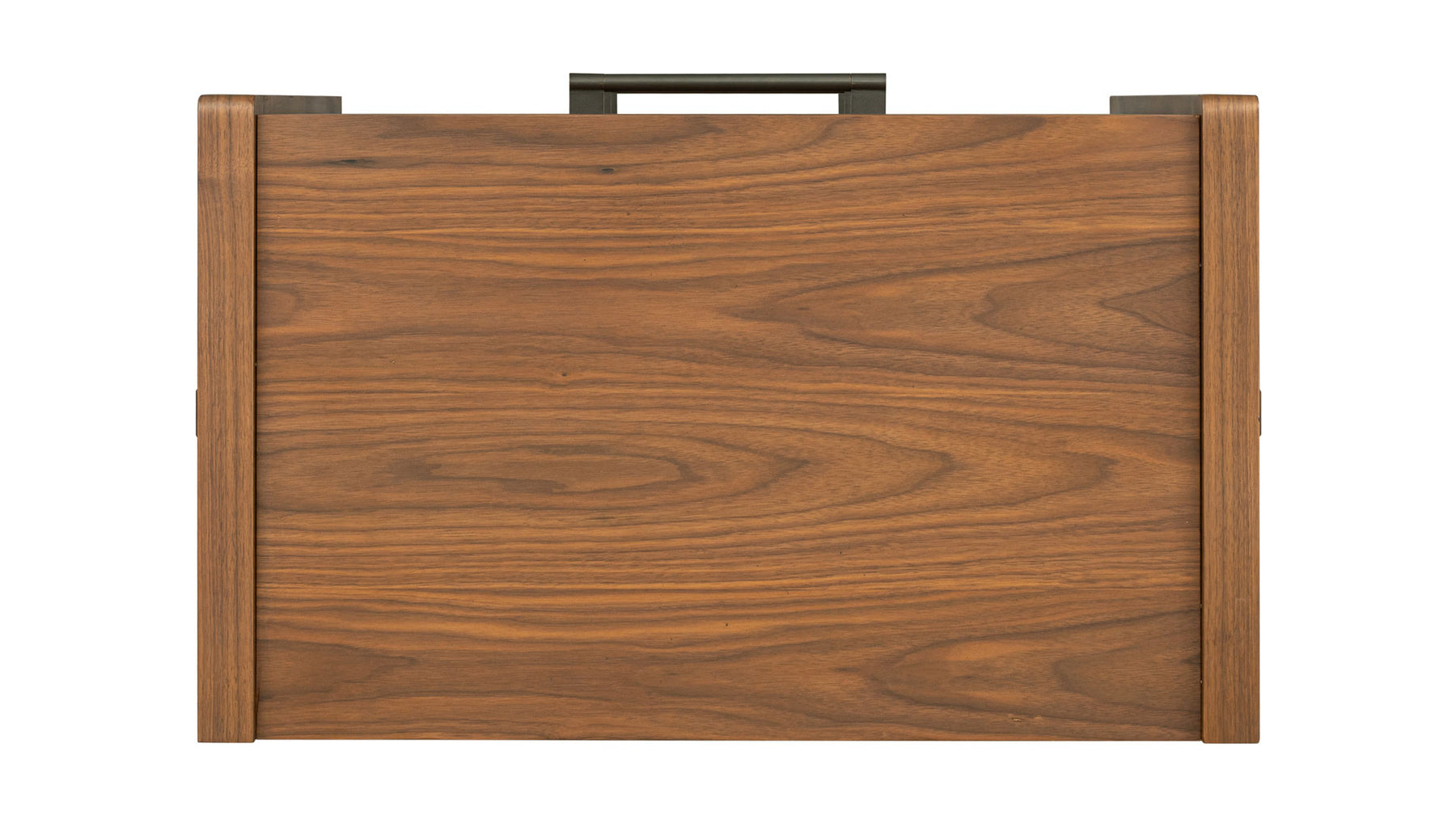 Taliesin 3 Drawer Nightstand | USB | Walnut Finish & Gunmetal | Gallery Furniture