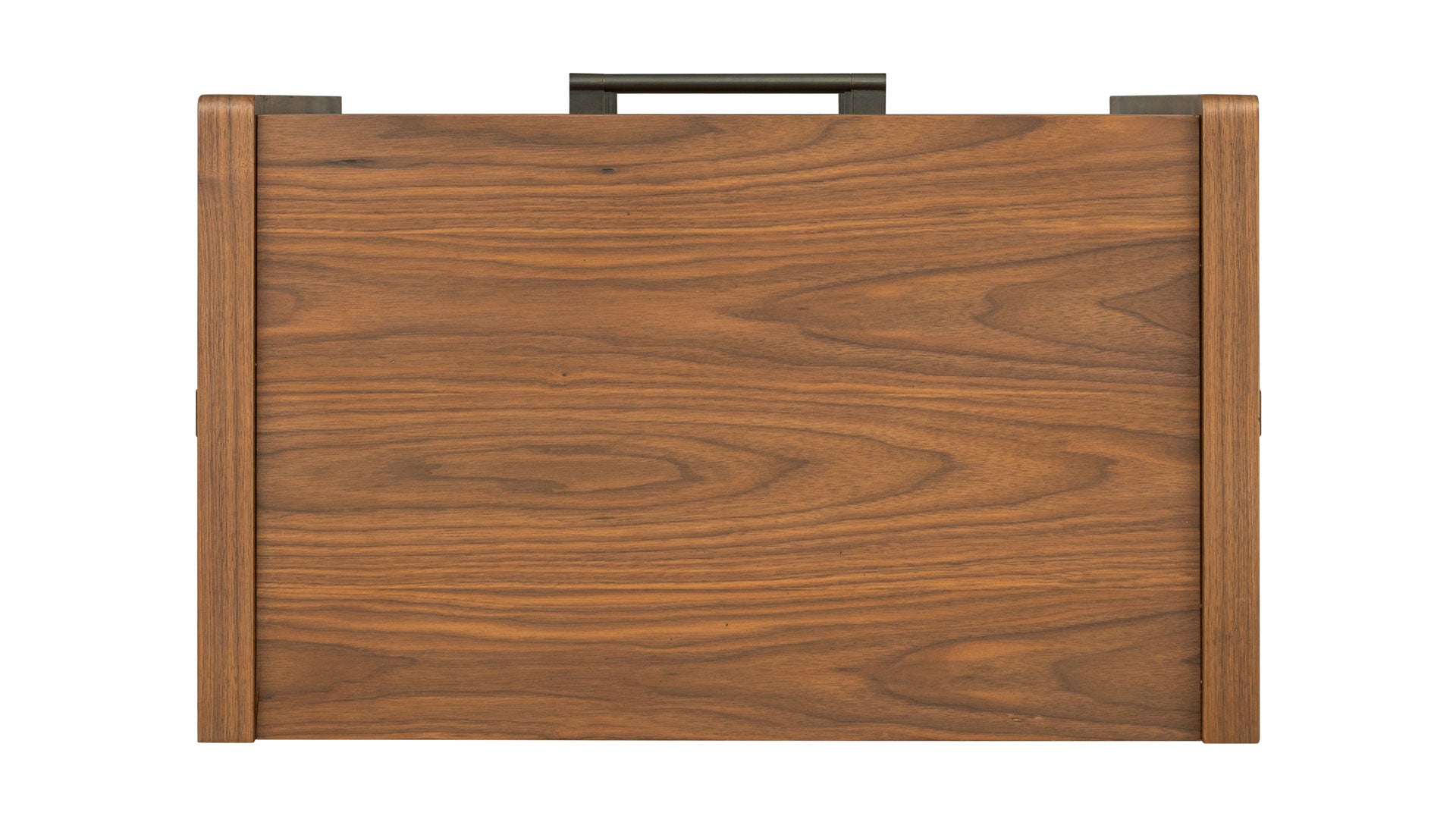 Taliesin 3 Drawer Nightstand | USB | Walnut Finish & Gunmetal | Gallery Furniture