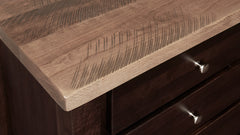 San Antonio Solid Maple & Black Cherry Wood Rustic Nightstand