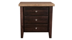 San Antonio Solid Maple & Black Cherry Wood Rustic Nightstand