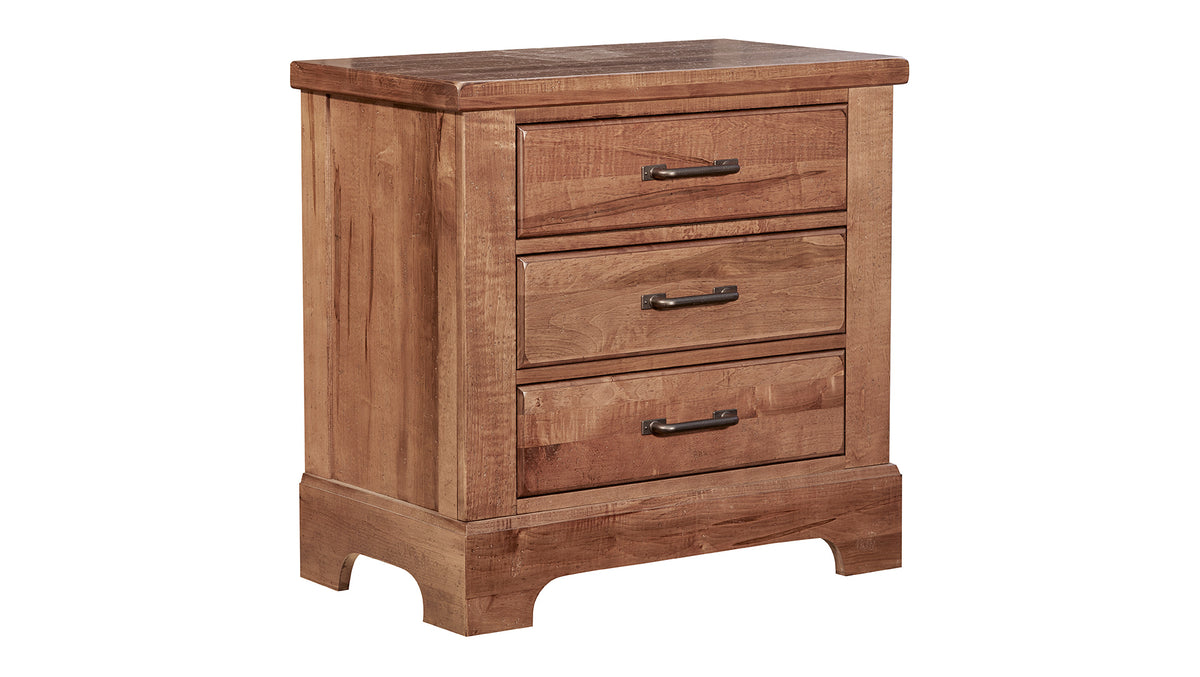 Cool Rustic 3 Drawer Nightstand