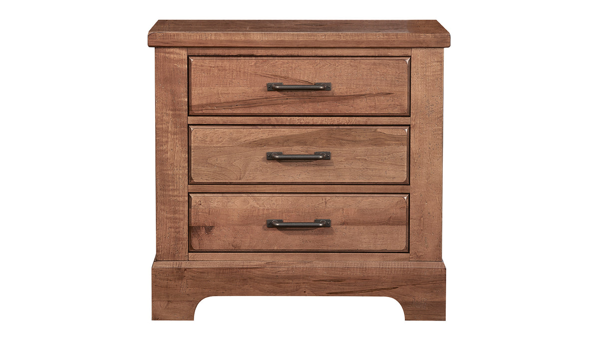 Cool Rustic 3 Drawer Nightstand