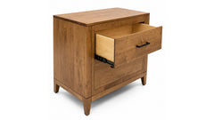Modern Almond Solid Wood Amish Night Stand