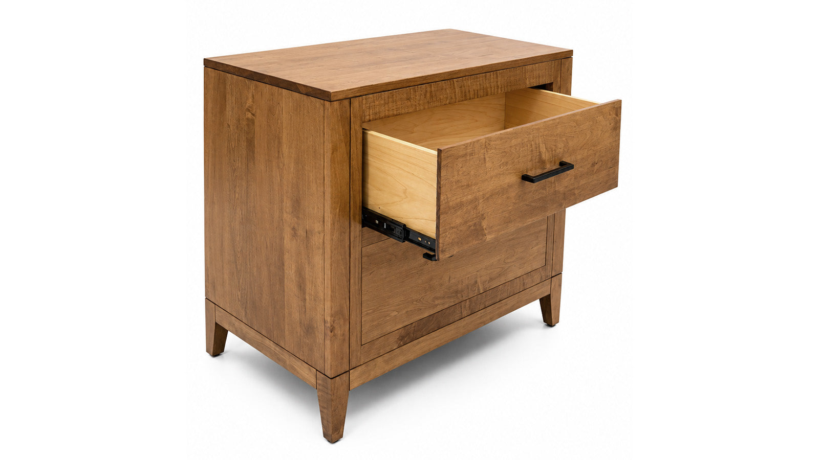 Modern Almond Solid Wood Amish Night Stand