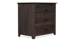 Tyler Solid Oak Wood Modern 3 Drawer Nightstand