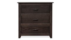 Tyler Solid Oak Wood Modern 3 Drawer Nightstand