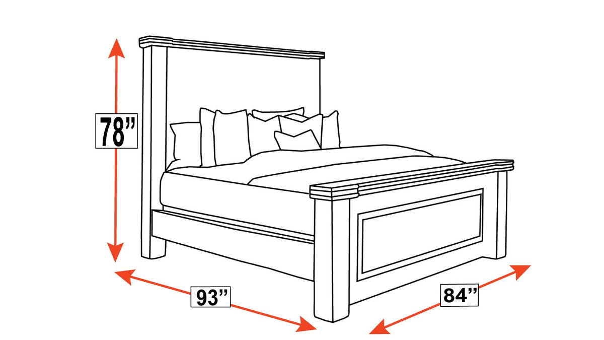 Big Bend Solid Black Cherry Wood King Bed