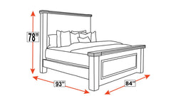 Big Bend Solid Black Cherry Wood King Bed