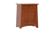 Stickley Highlands Arts & Crafts Solid Quartersawn White Oak Nightstand with Left Side Hinges