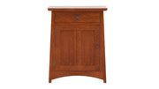 Stickley Highlands Arts & Crafts Solid Quartersawn White Oak Nightstand with Left Side Hinges