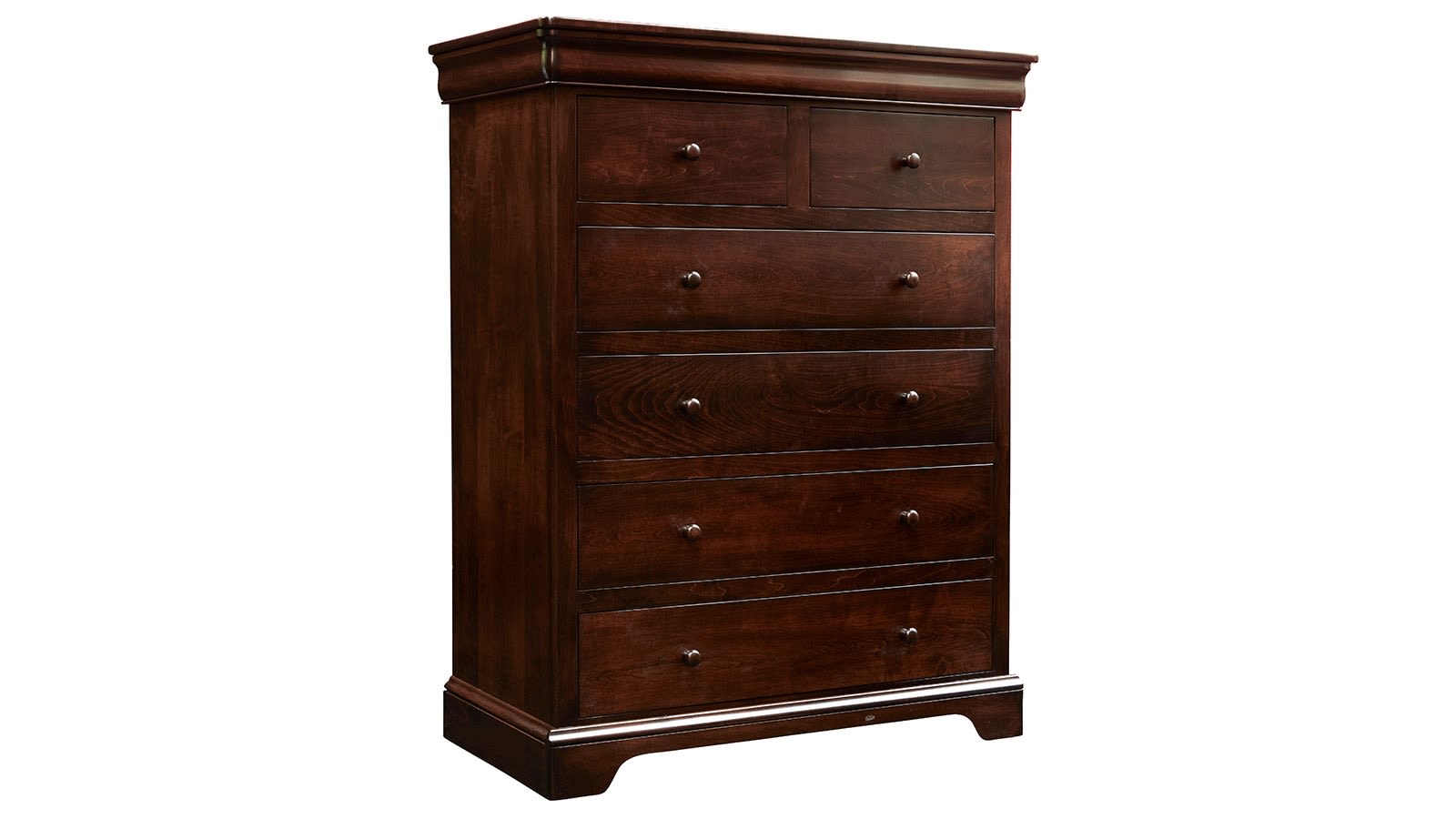 Honey Grove Solid Maple Modern 6 Drawer Chest