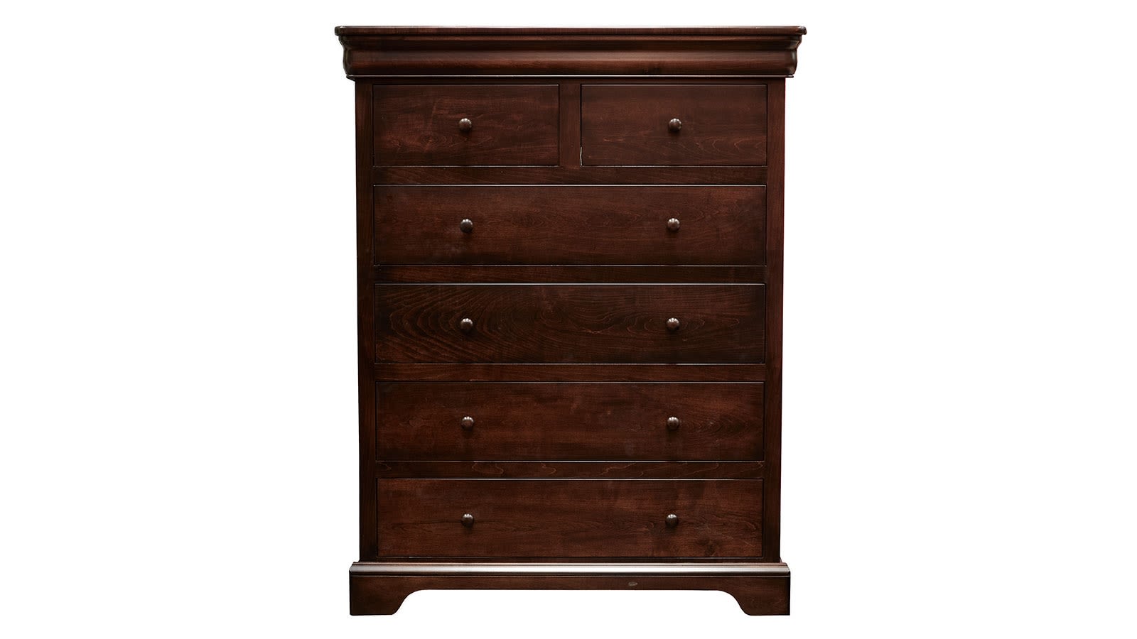 Honey Grove Solid Maple Modern 6 Drawer Chest