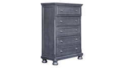 Soriah Modern Grey 5 Drawer Chest