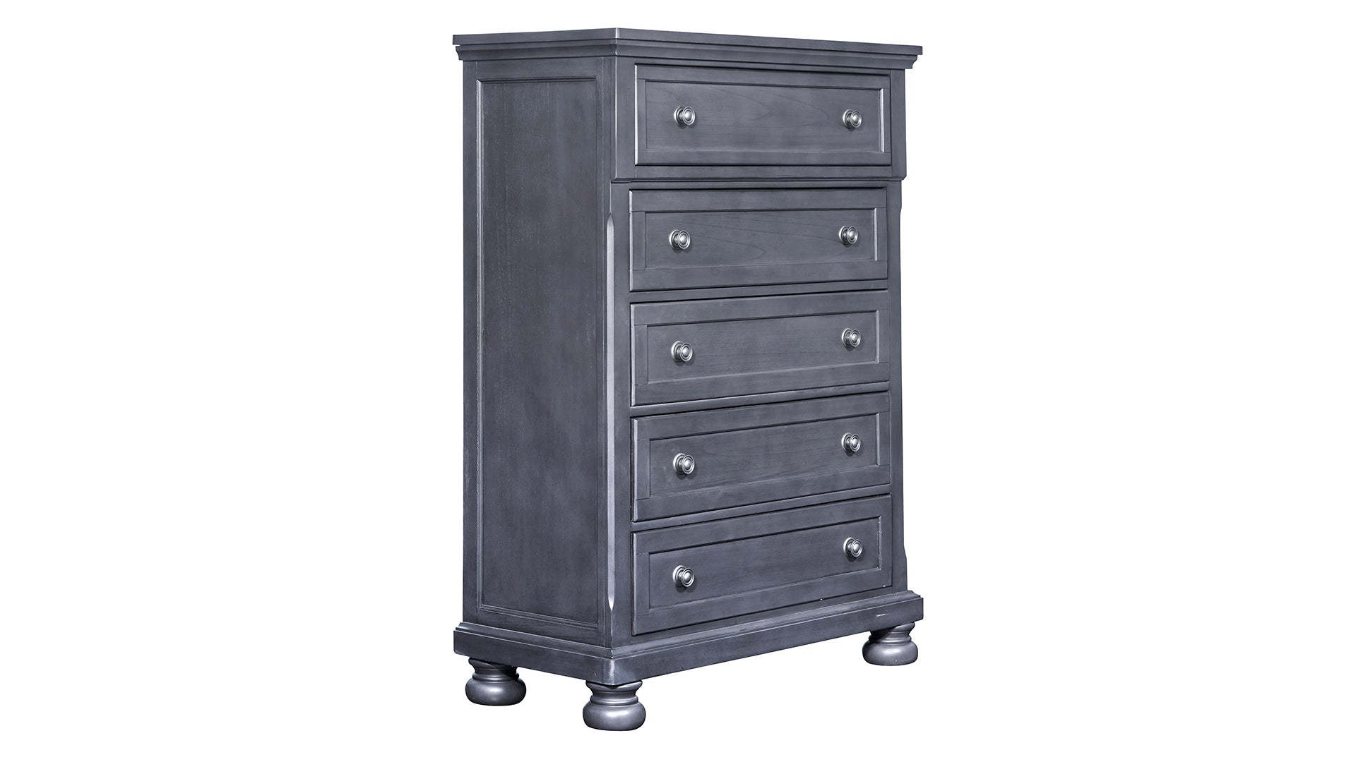 Soriah Modern Grey 5 Drawer Chest