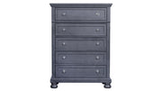 Soriah Modern Grey 5 Drawer Chest