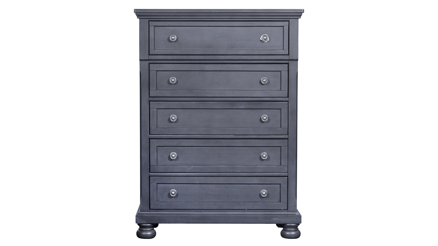 Soriah Modern Grey 5 Drawer Chest