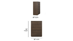Athens Brownstone 5 Drawer Chest