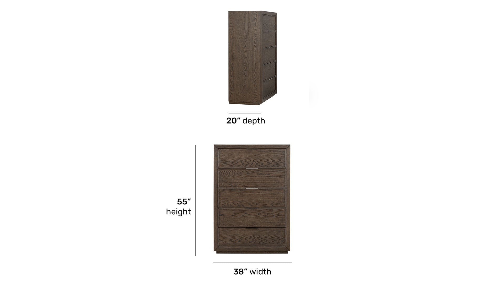 Athens Brownstone 5 Drawer Chest