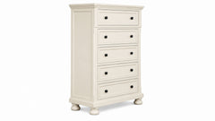 Soriah Sea Shell White 5 Drawer Chest | Gallery Furniture