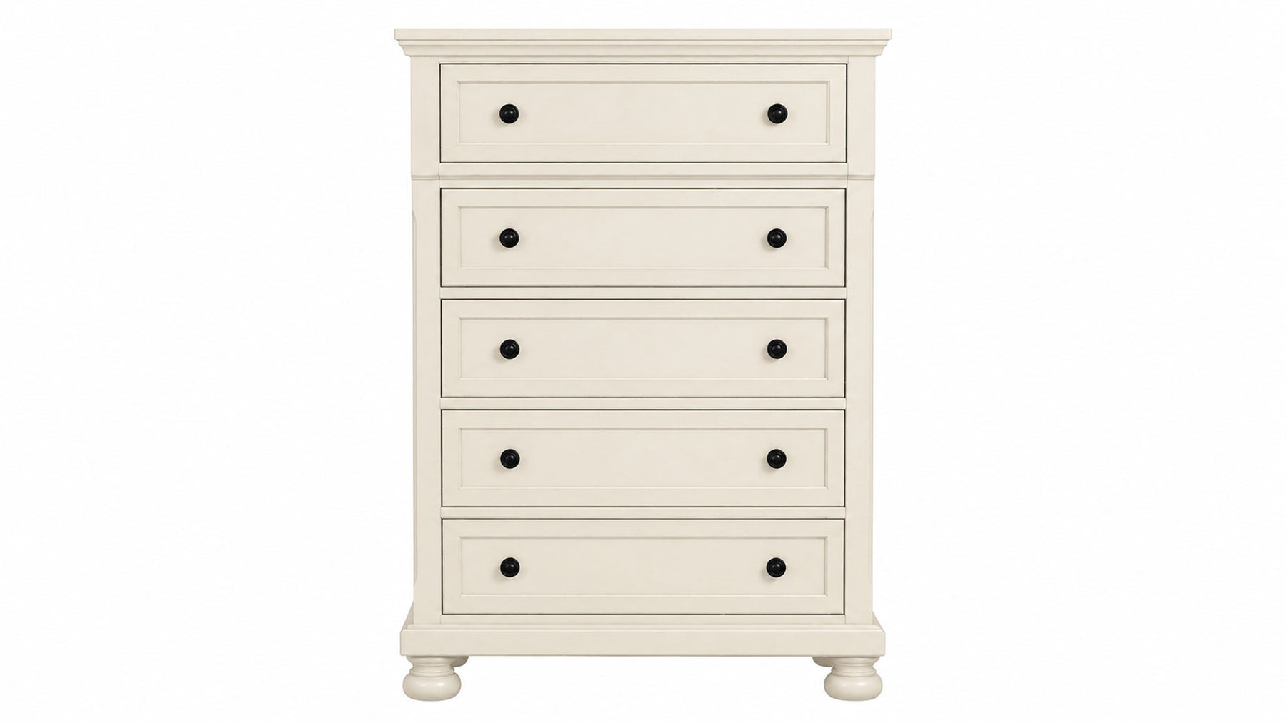 Soriah Sea Shell White 5 Drawer Chest | Gallery Furniture
