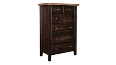 San Antonio Solid Maple & Black Cherry Wood Rustic 6-Drawer Chest