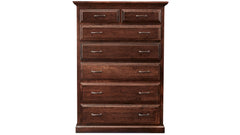 Henrietta Solid Black Cherry Wood Modern 7 Drawer Chest