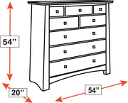 Stickley Highlands Arts & Crafts Solid Quartersawn White Oak Wood Eight-Drawer Chest