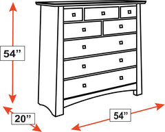 Stickley Highlands Arts & Crafts Solid Quartersawn White Oak Wood Eight-Drawer Chest