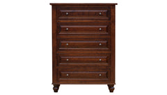 Rustic Cherry Five Drawer Chest