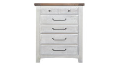 Alabaster Sea Biscuit Two Tone Arch 5 Drawer Chest