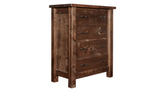 Conroe Ruff Sawn Solid Maple Rustic 4 Drawer Chest