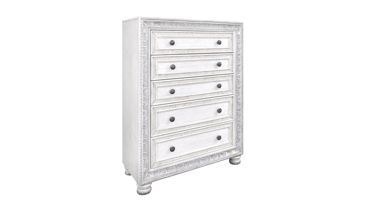 Silver Pearl 5 Drawer Chest