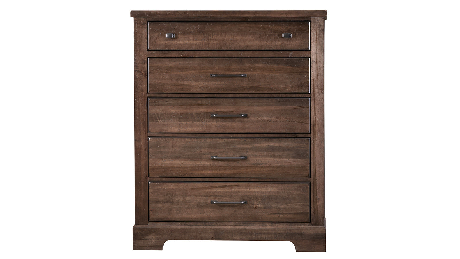 Cool Rustic Mink Modern Farmhouse Solid Maple 5 Drawer Chest