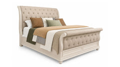 Woodlands Queen Upholstered Sleigh Bed | Classic Sleigh Design | Gallery Furniture