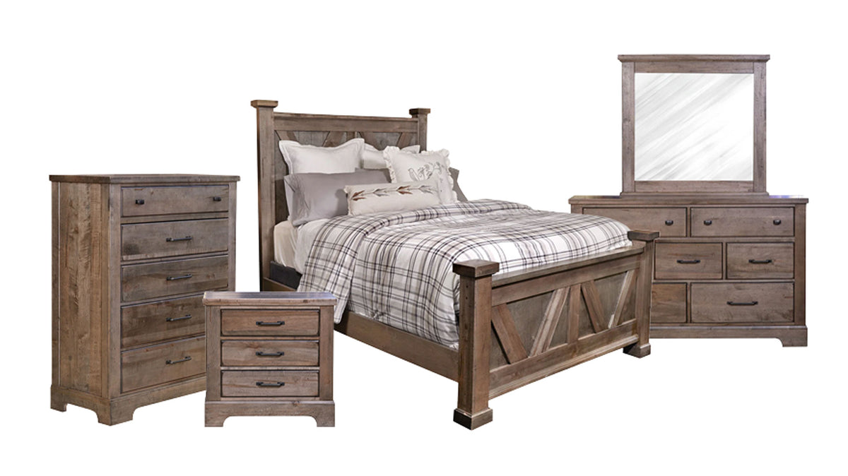 Cool Rustic 4pc King Bedroom Set by Vaughan-Bassett | Made in USA | Gallery Furniture