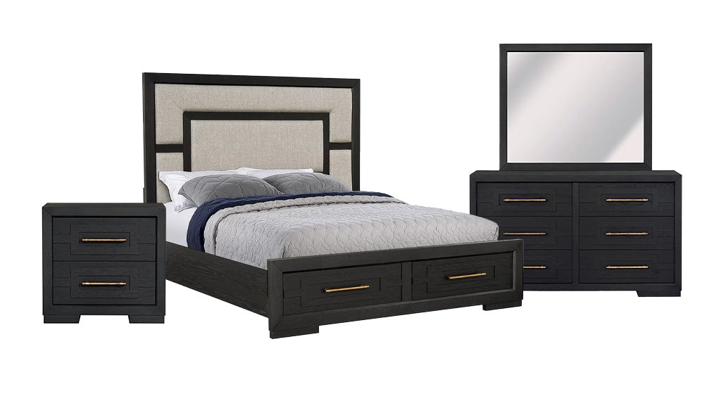 3 Pc Bellaire King Bedroom Set (King Bed, Dresser/Mirror, & Nightstand)