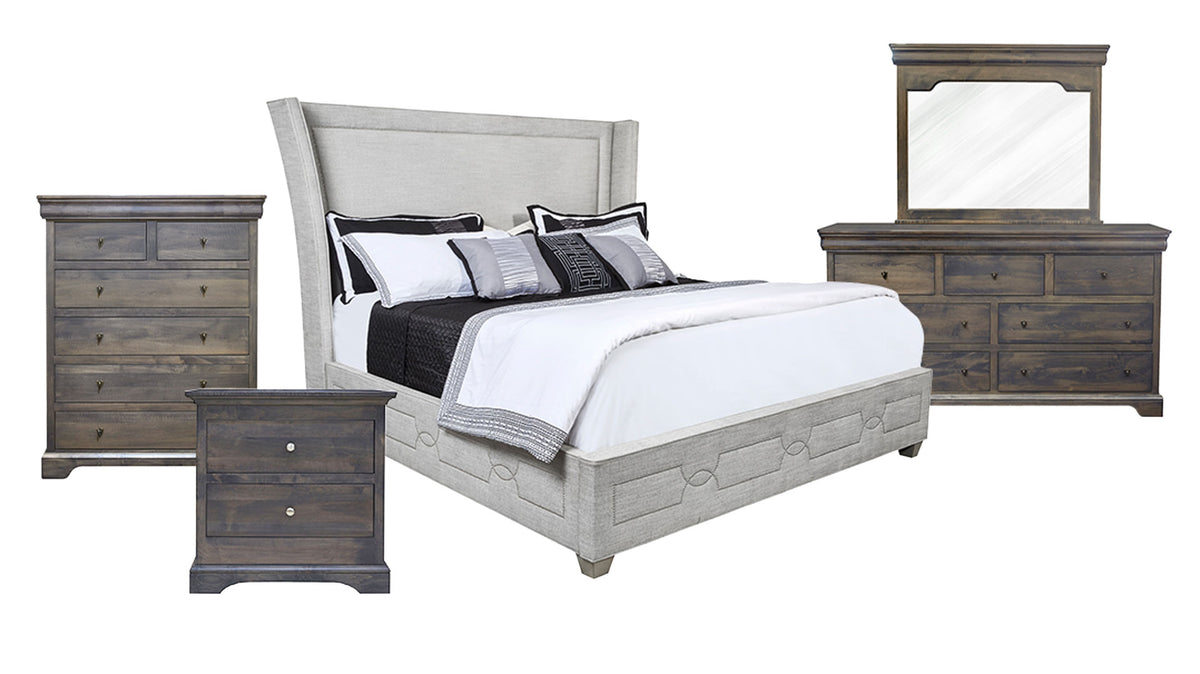 4pc Upholstered King Bedroom Set